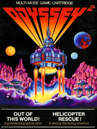 Out of This World!/Helicopter Rescue! Magnavox Odyssey 2  box art